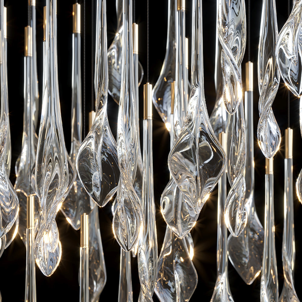 Crystal Teardrop Rain Chandelier