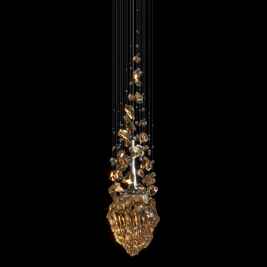 Amber Crystal Geyser Chandelier