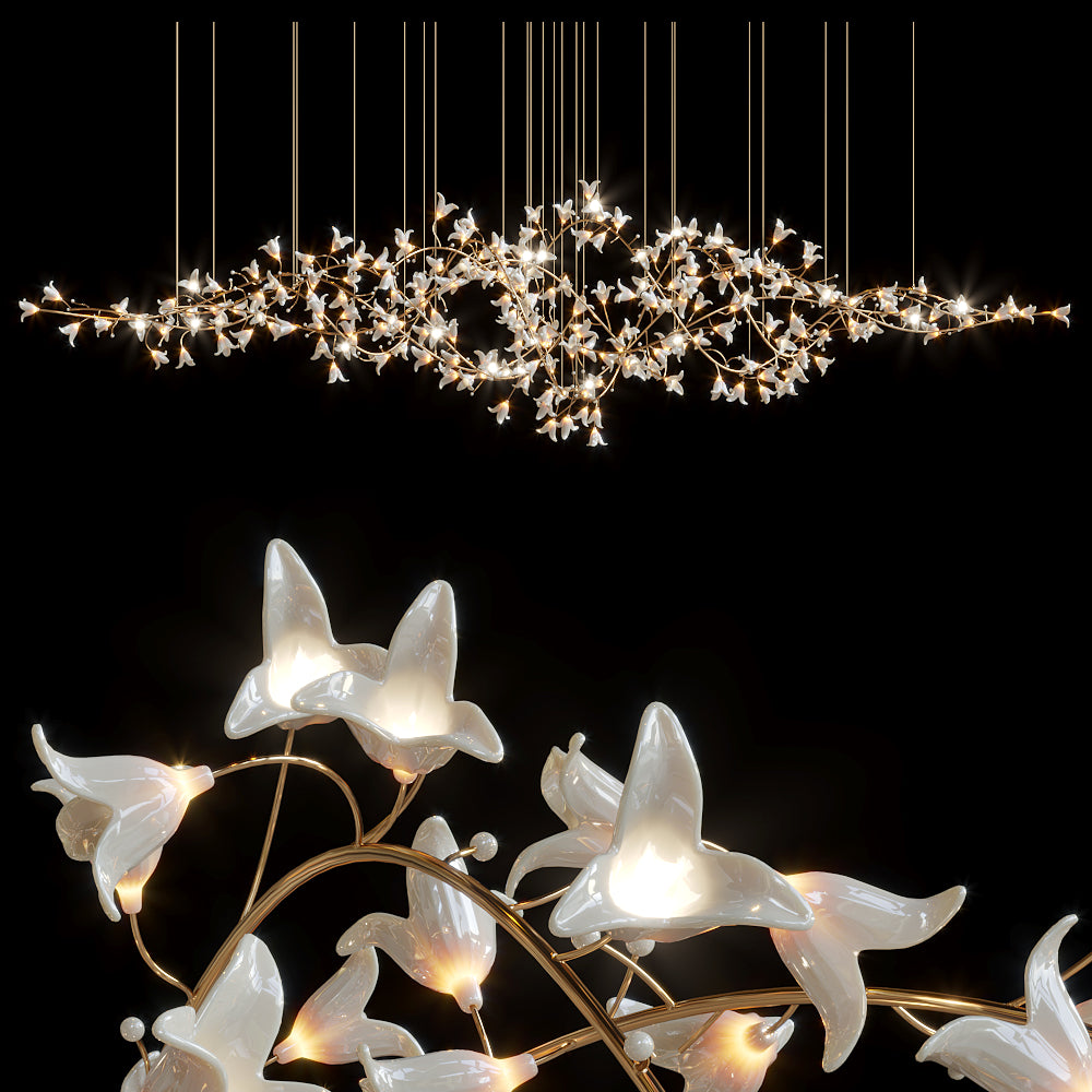 Linear Spark Vine Chandelier