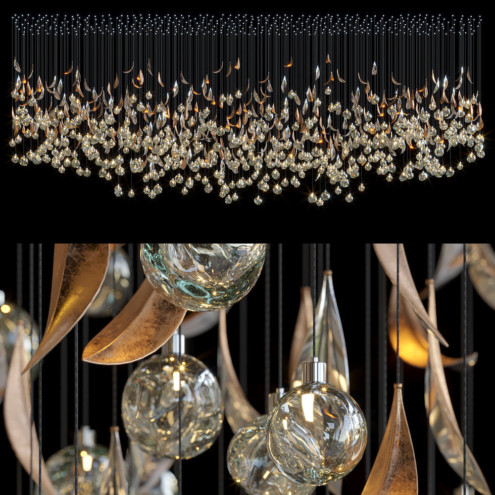 Crystal Prism Rain Chandelier