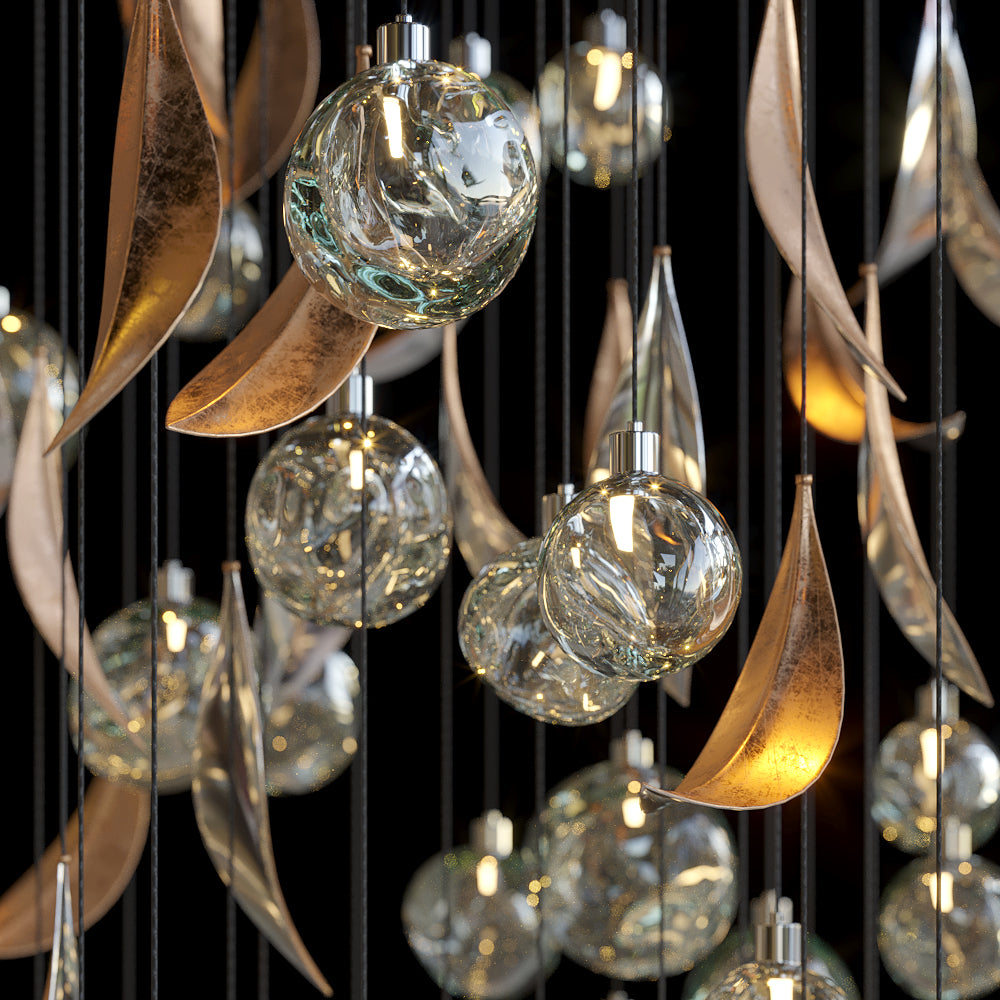 Crystal Prism Rain Chandelier