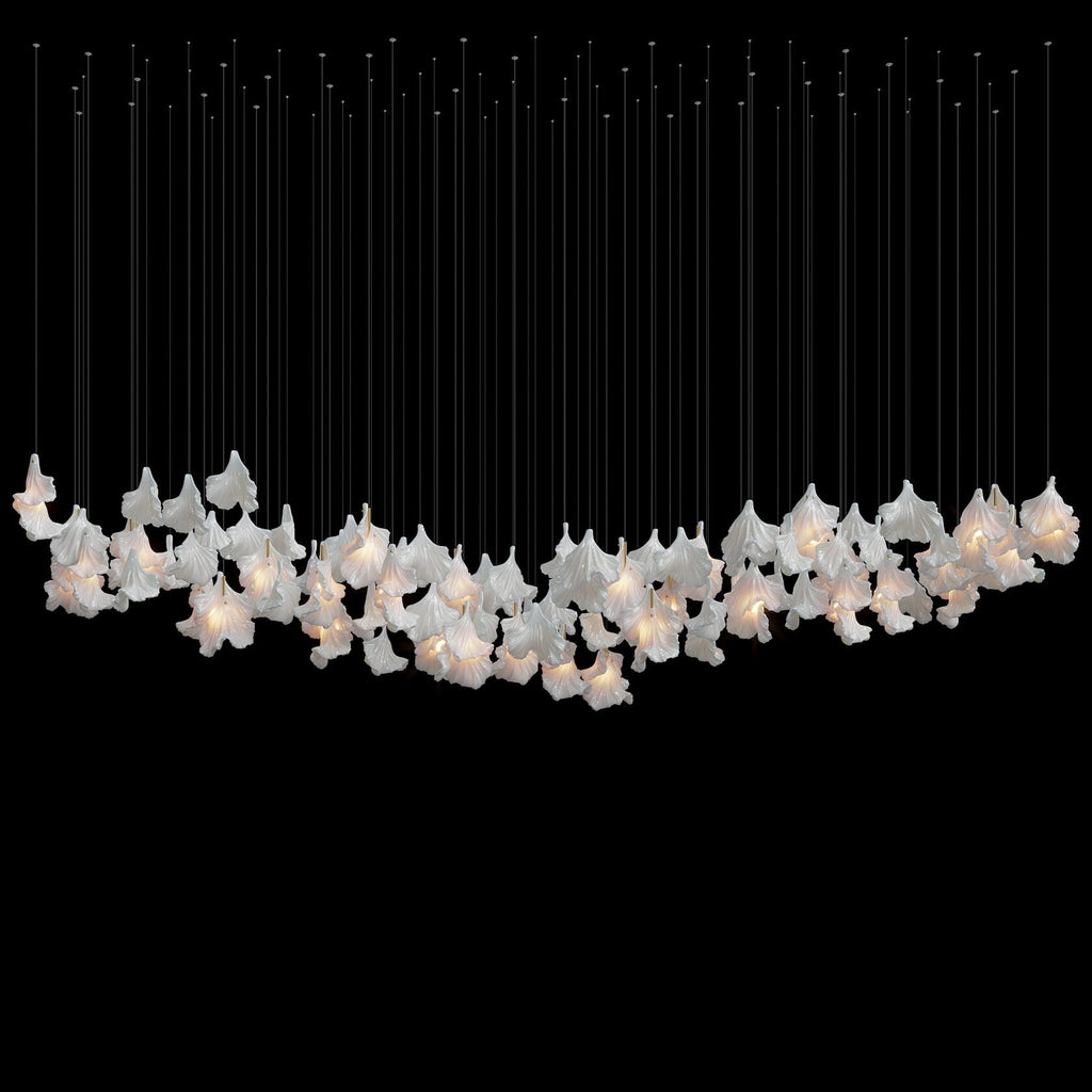 Ivory Petal Cascade Chandelier