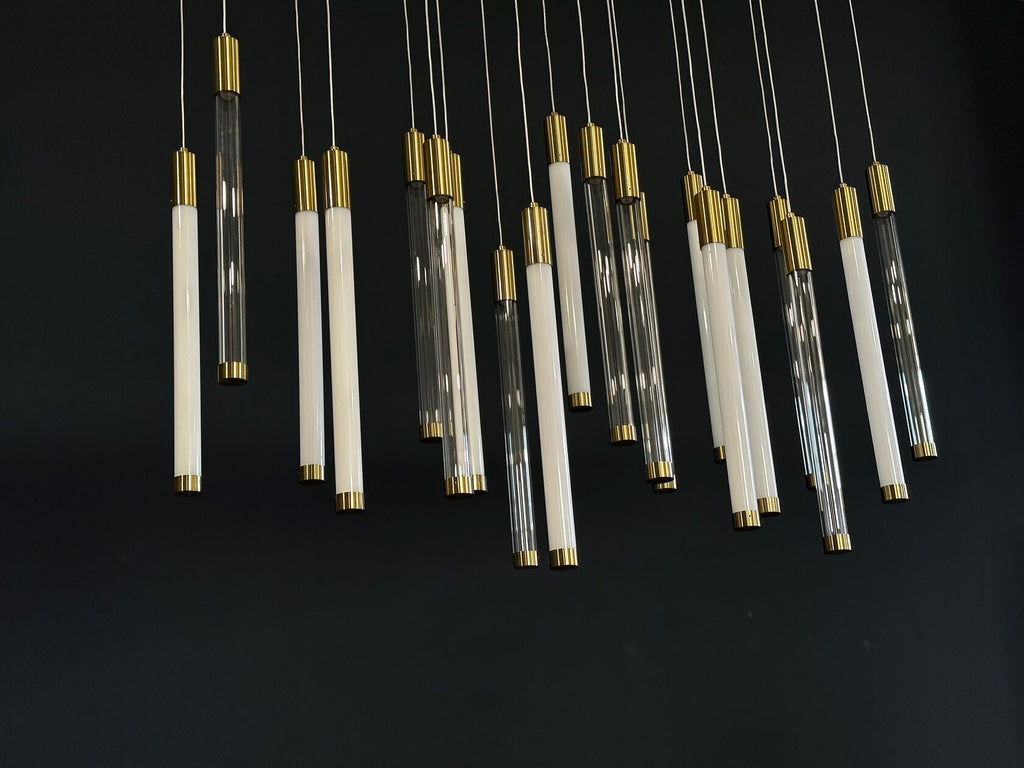 Linear Tube Rain Chandelier