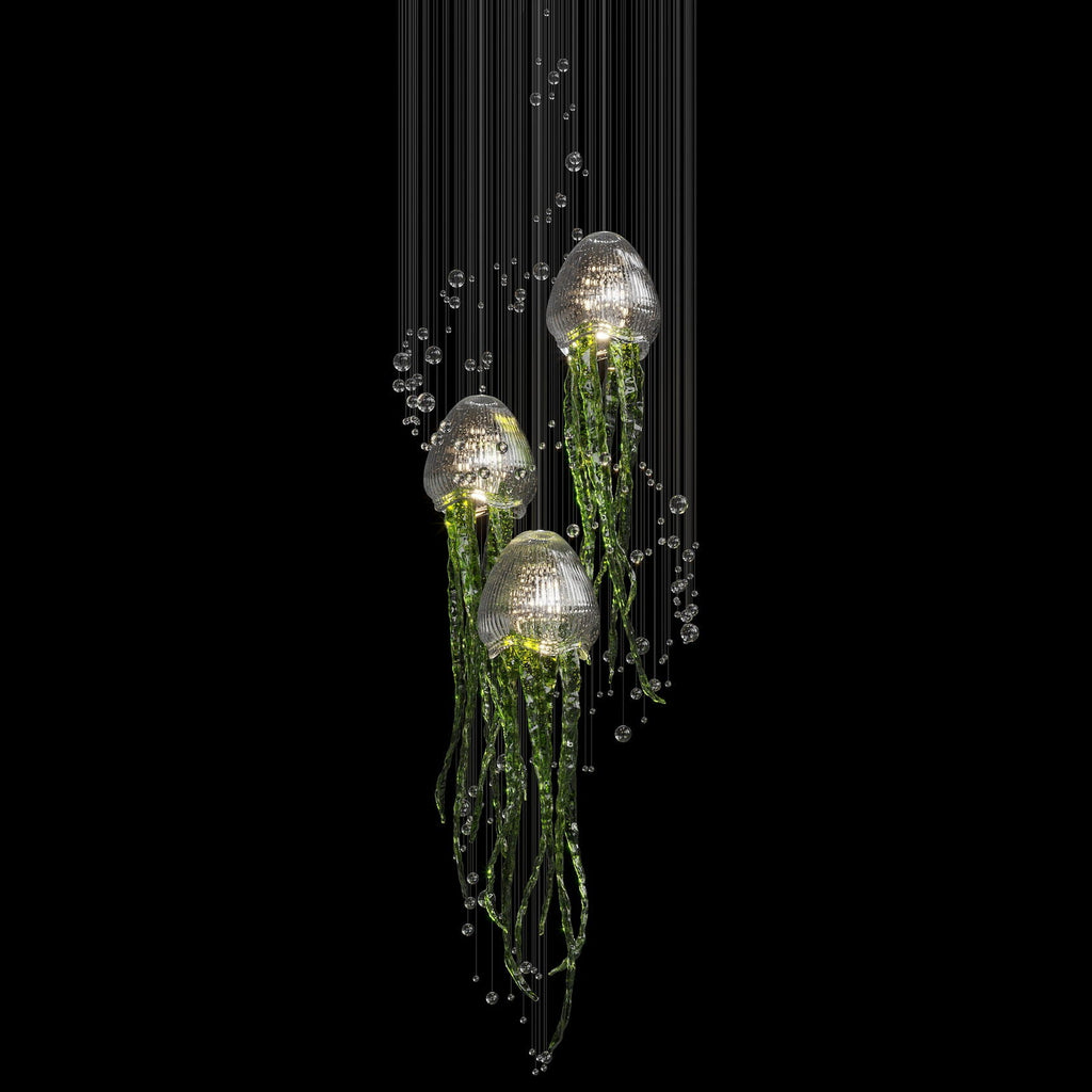 Aqua Jellyfish Chandelier
