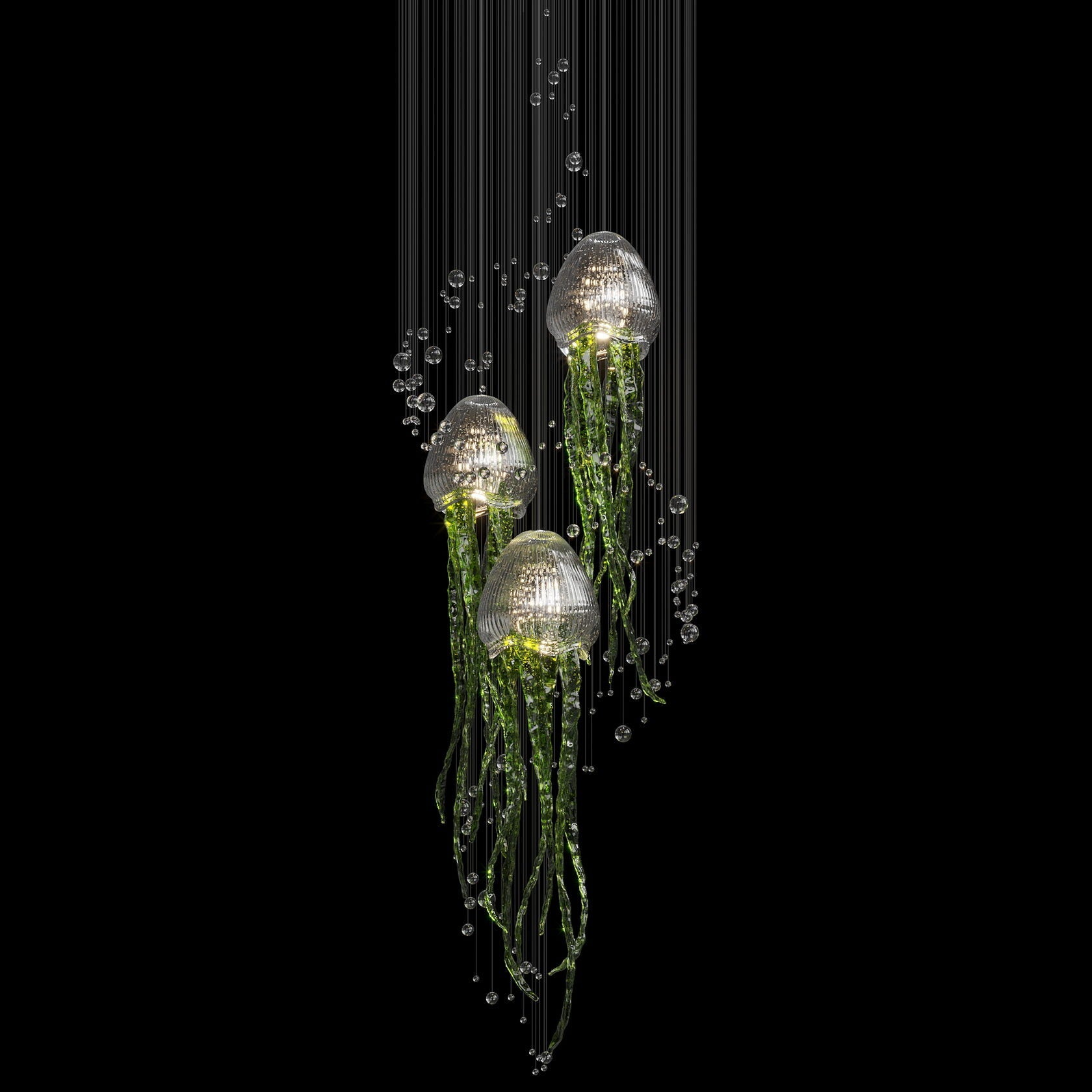 Aqua Jellyfish Chandelier