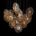 Amber Sunburst Cluster Chandelier