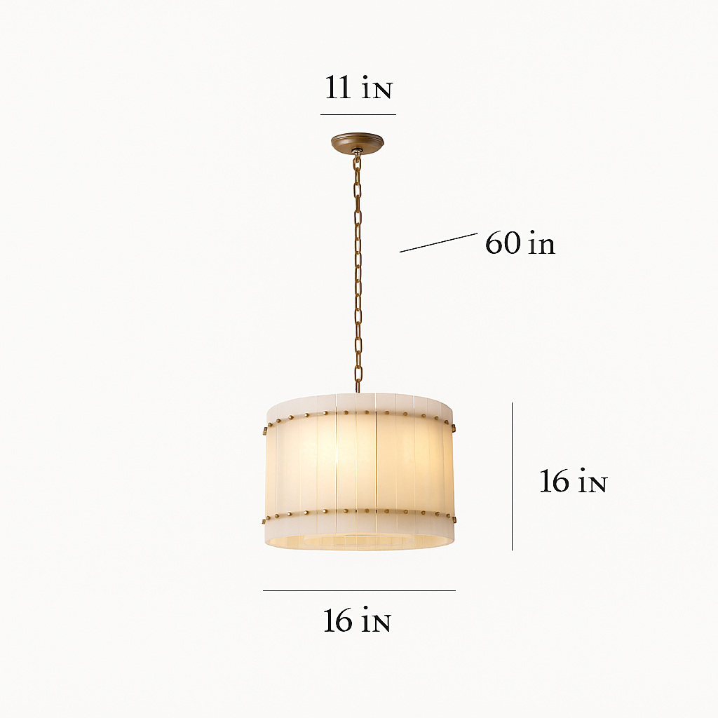 Valmont Alabaster Round Chandelier 16"