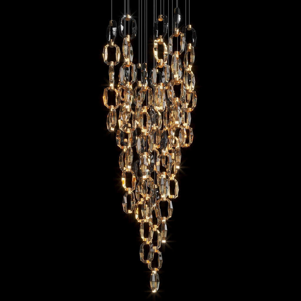 Violet Crystal Link Chandelier