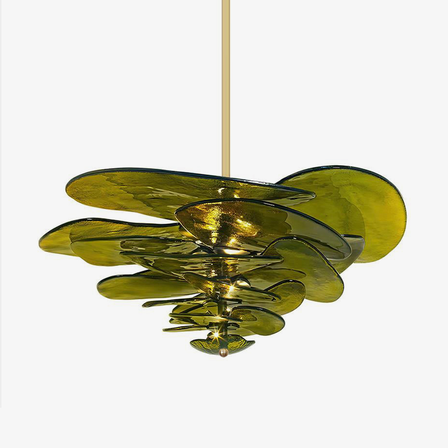 Petals Glass Chandelier Murano lighting by Bling Lighting Studio