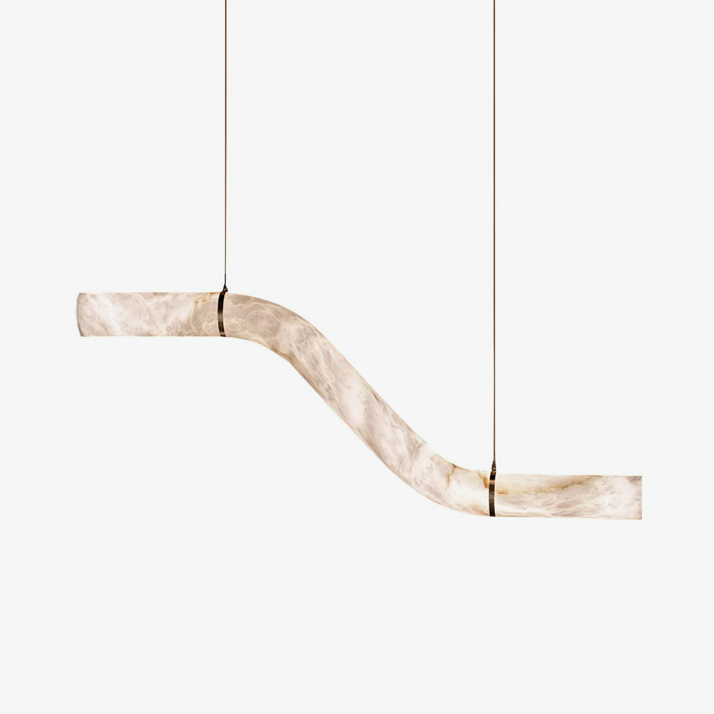 Streamlined Alabaster Pendant Lamp by Bling Lighting Studio