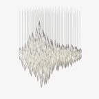 Opera High Ceiling Linear Chandelier by Bling Lighting Studio
