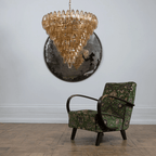 Modern Asti Murano Poliedri Chandelier material and finish detail