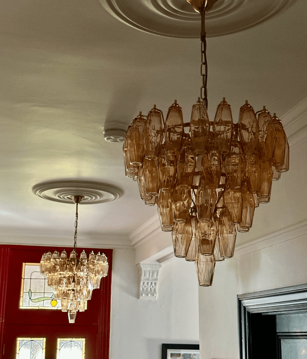 Asti Glass Chandelier Glass lighting by Bling Lighting Studio