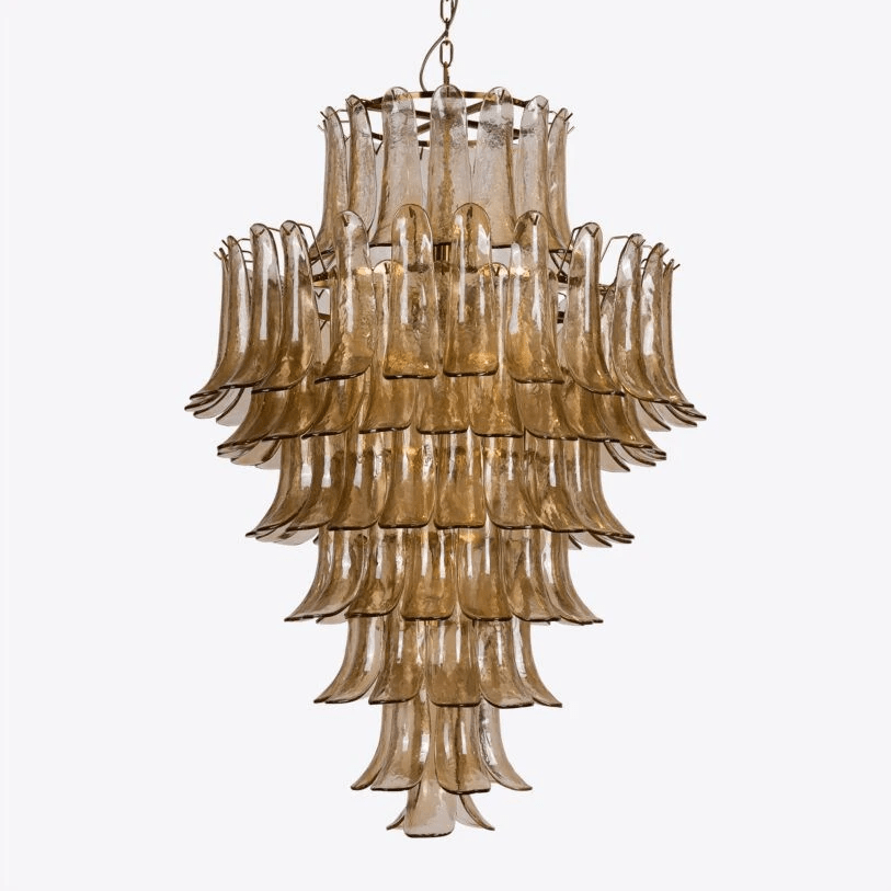 Amber Petalo Chandelier Glass lighting by Bling Lighting Studio