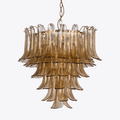 Amber Petalo Chandelier Glass lighting by Bling Lighting Studio