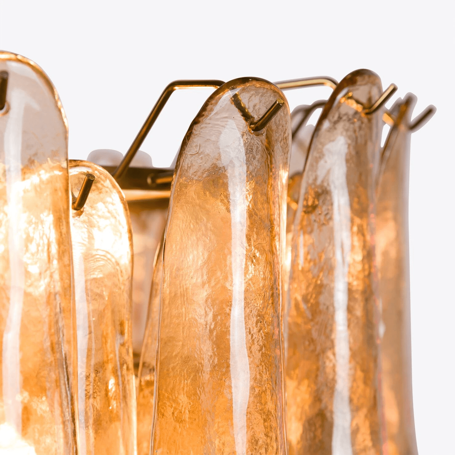 Amber Petalo Chandelier Glass lighting by Bling Lighting Studio
