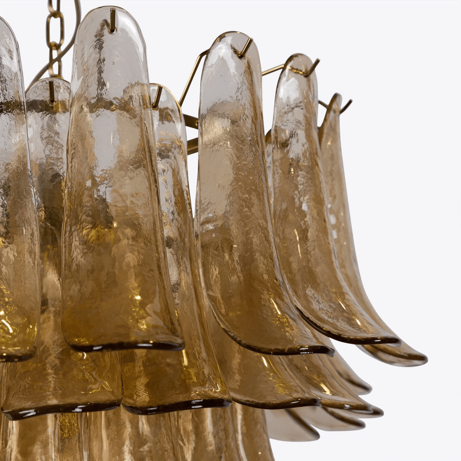Amber Petalo Chandelier Glass lighting by Bling Lighting Studio