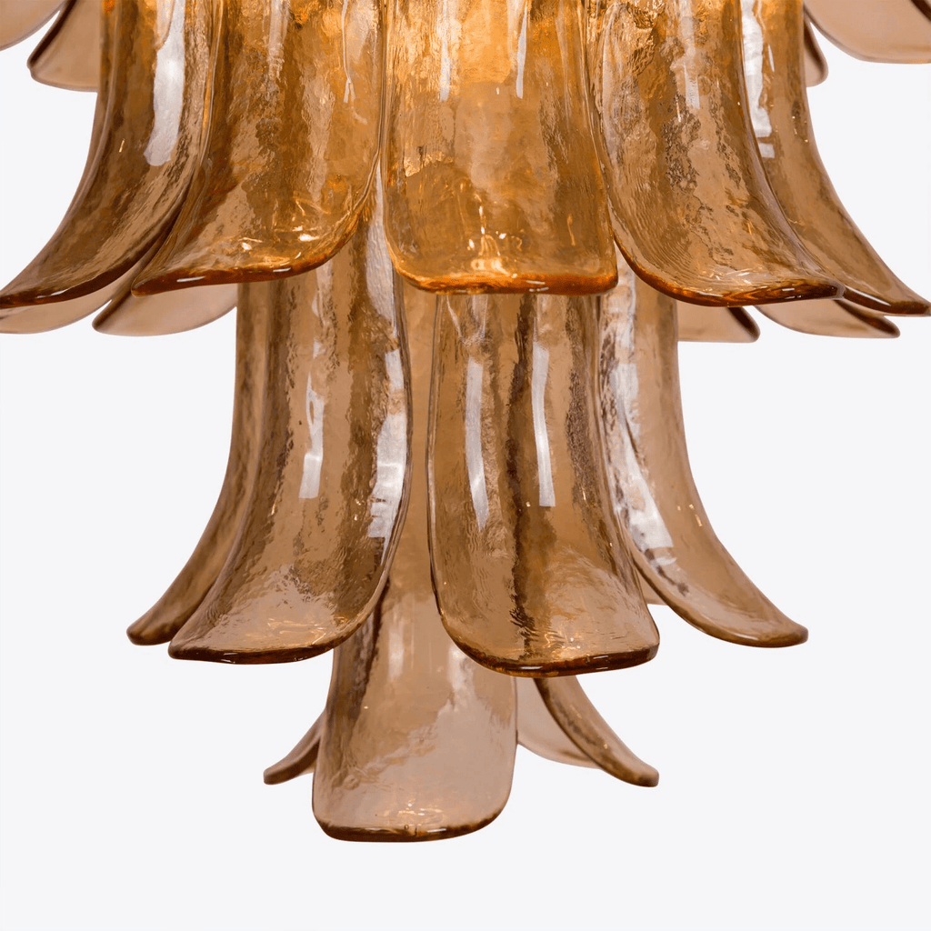 Amber Petalo Chandelier Glass lighting by Bling Lighting Studio