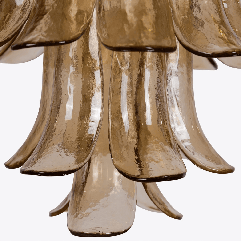 Amber Petalo Chandelier Glass lighting by Bling Lighting Studio