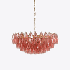 Murano Poliedri Pink Polygon Drop Chandelier product image