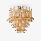 Amber Petal Glass Ceiling Lamp Glass lighting by Bling Lighting Studio