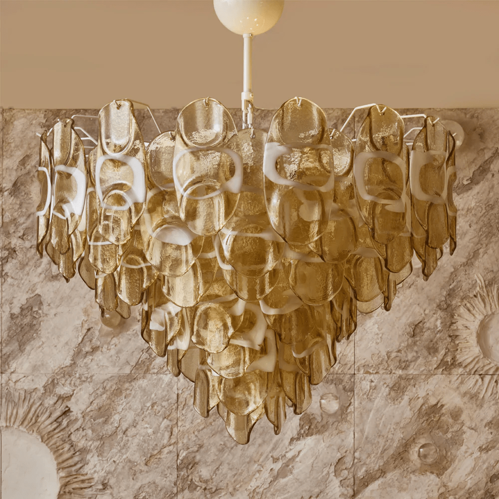 Premium Vivara Glass Chandelier detail view
