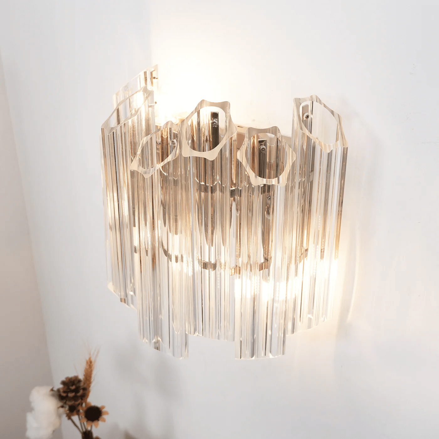 Clear Palermo Glass Wall Lamp Glass lighting by Bling Lighting Studio