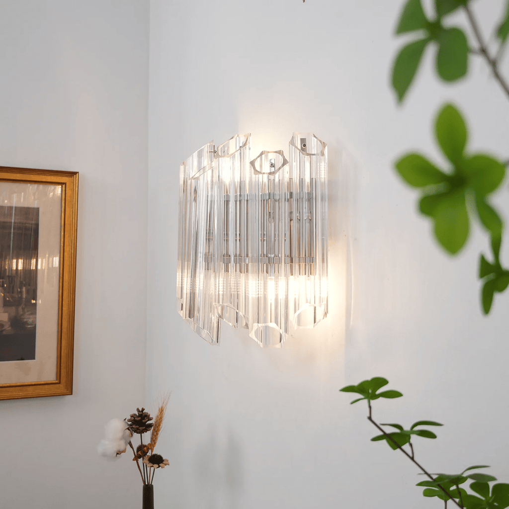 Clear Palermo Glass Wall Lamp Glass lighting by Bling Lighting Studio