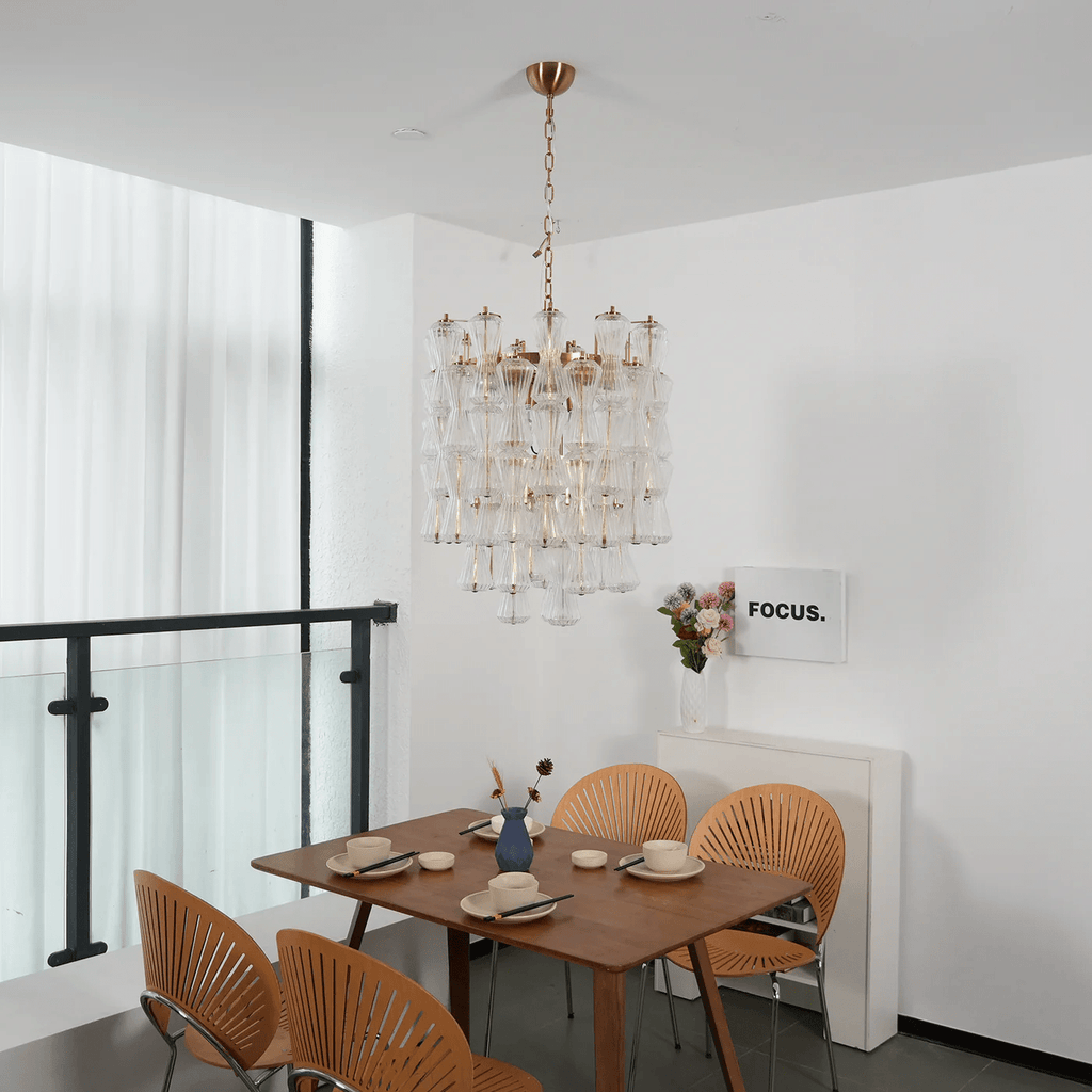 Florenzia Glass Chandelier Glass lighting by Bling Lighting Studio