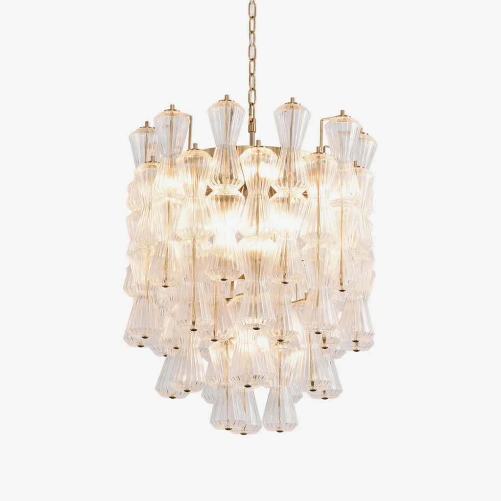 Florenzia Glass Chandelier Glass lighting by Bling Lighting Studio