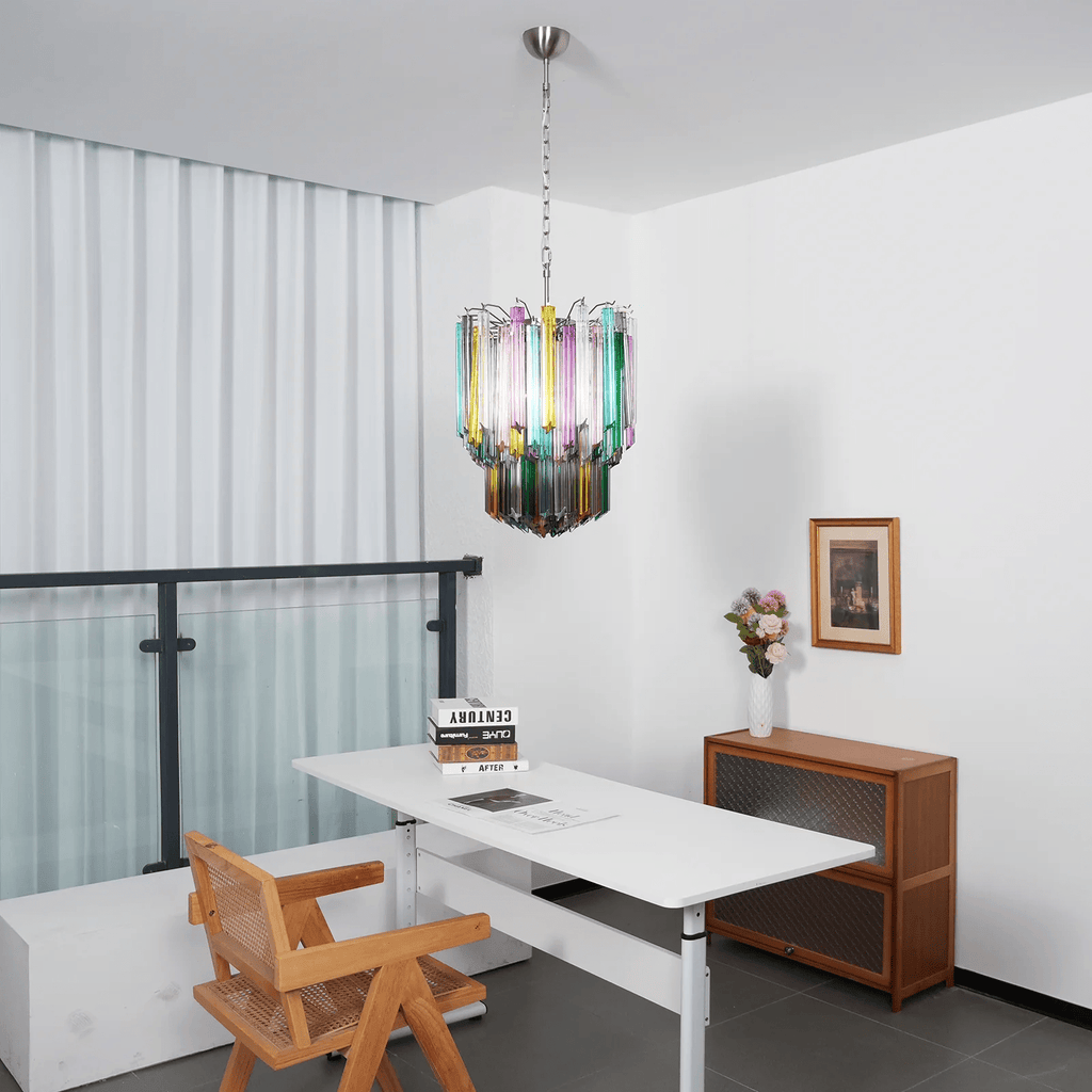 Prismatic Glass Colorful Chandelier Glass lighting by Bling Lighting Studio