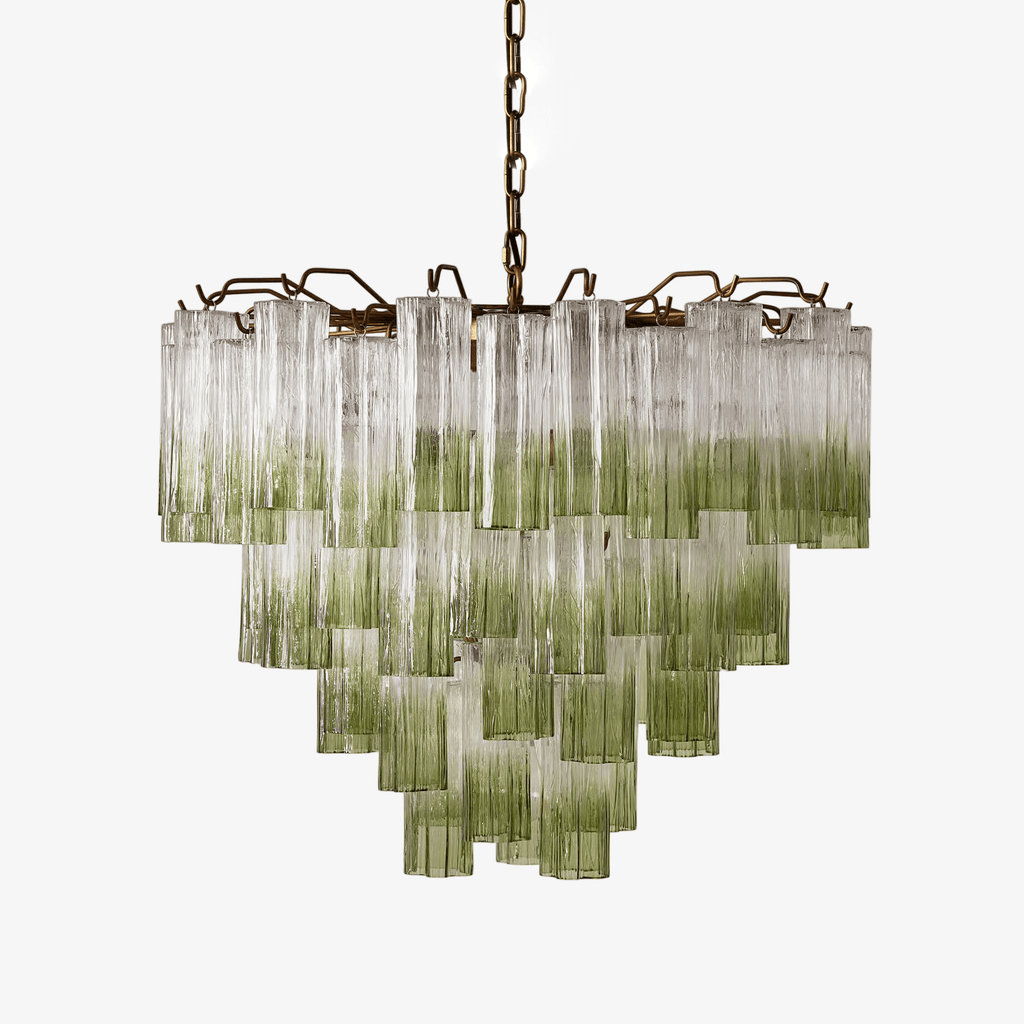 Murano Chiara Tube Chandelier by Bling Lighting Studio