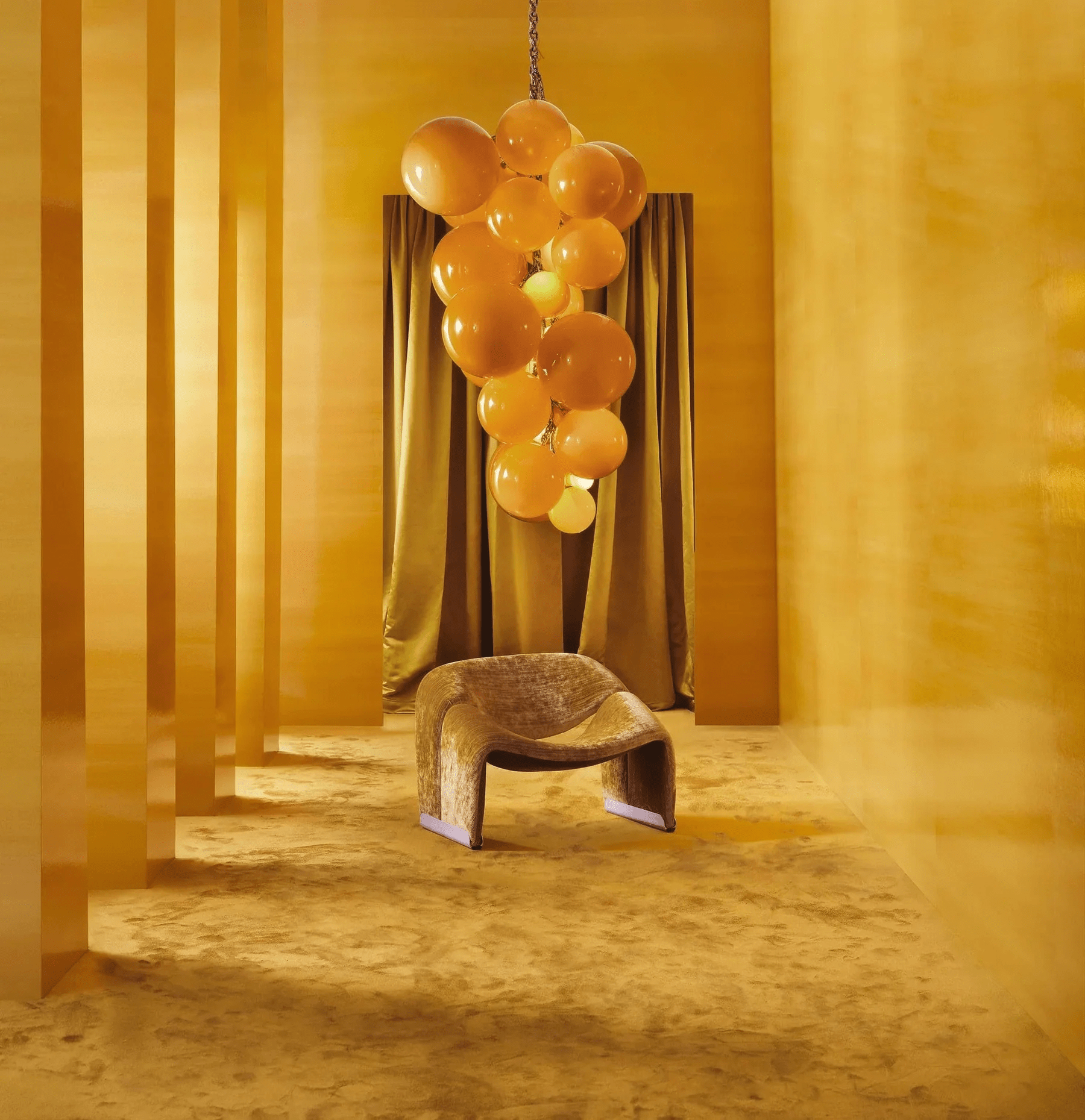 Velymo Grapetta Chandelier Glass lighting by Bling Lighting Studio