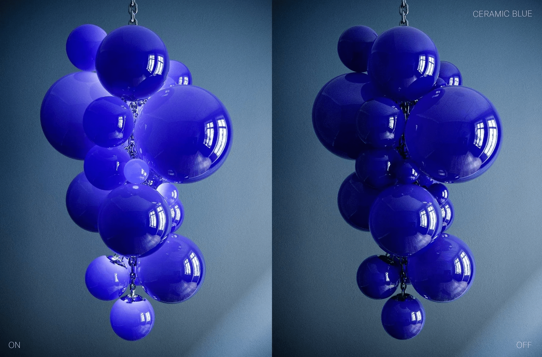 Velymo Grapetta Chandelier Glass lighting by Bling Lighting Studio