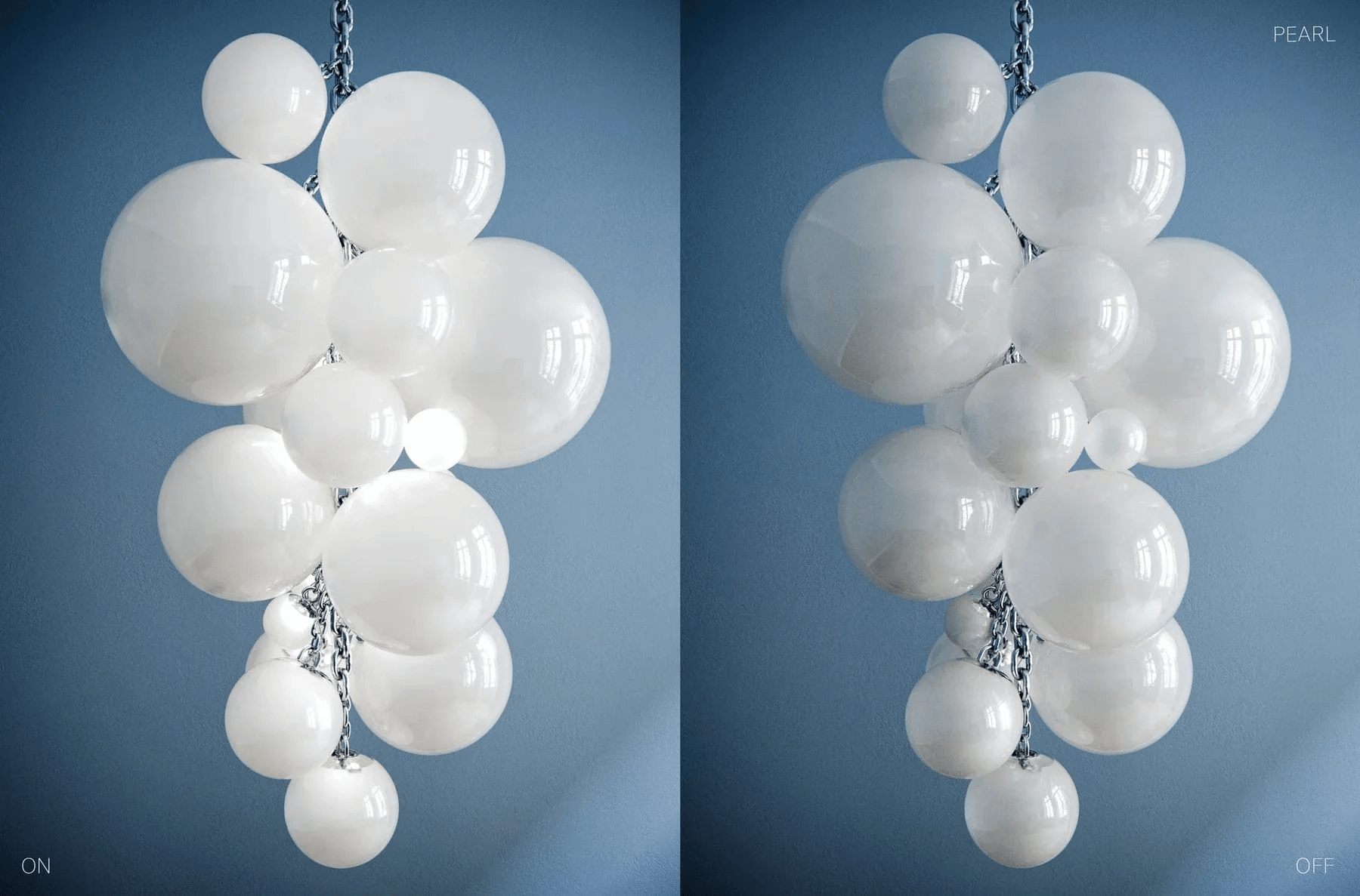 Velymo Grapetta Chandelier Glass lighting by Bling Lighting Studio