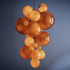 Velymo Grapetta Chandelier Glass lighting by Bling Lighting Studio
