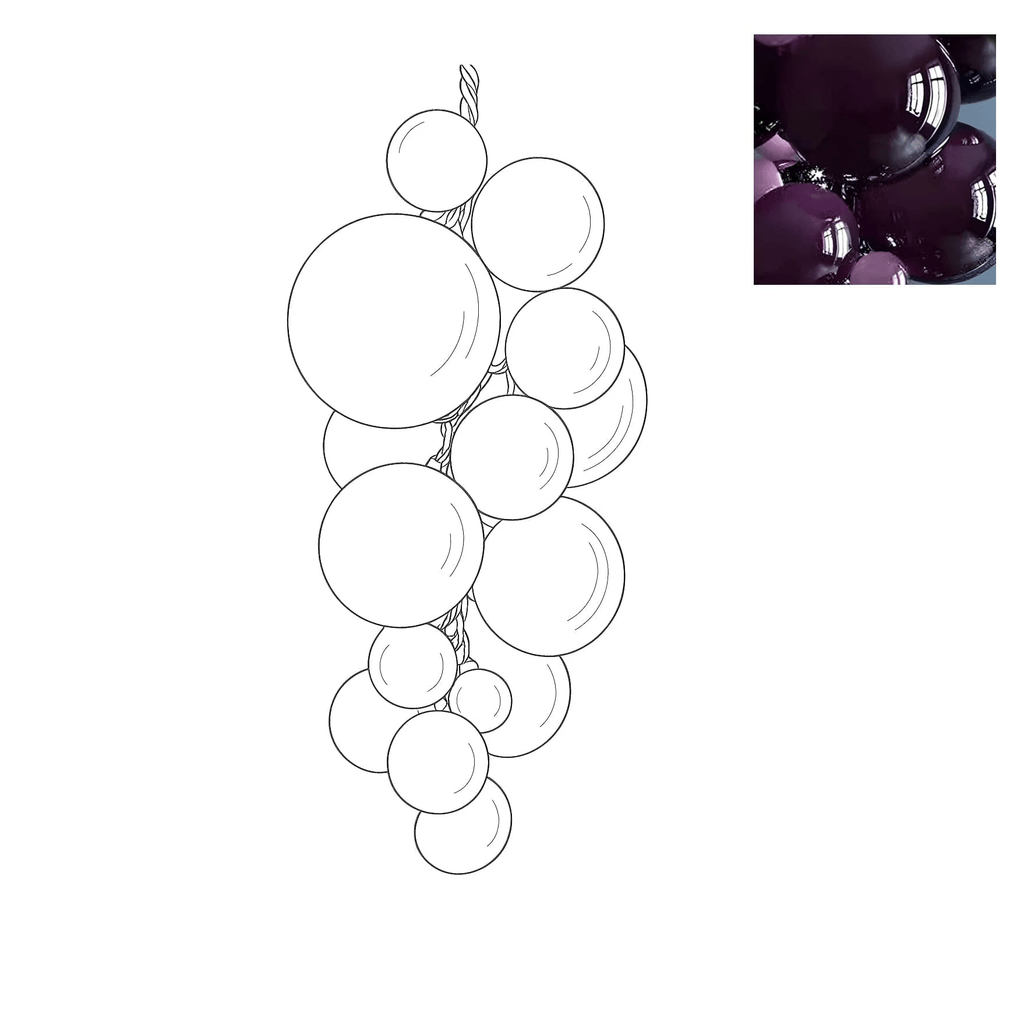 Velymo Grapetta Chandelier Glass lighting by Bling Lighting Studio