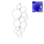 Velymo Grapetta Chandelier Glass lighting by Bling Lighting Studio