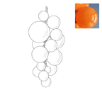 Velymo Grapetta Chandelier Glass lighting by Bling Lighting Studio