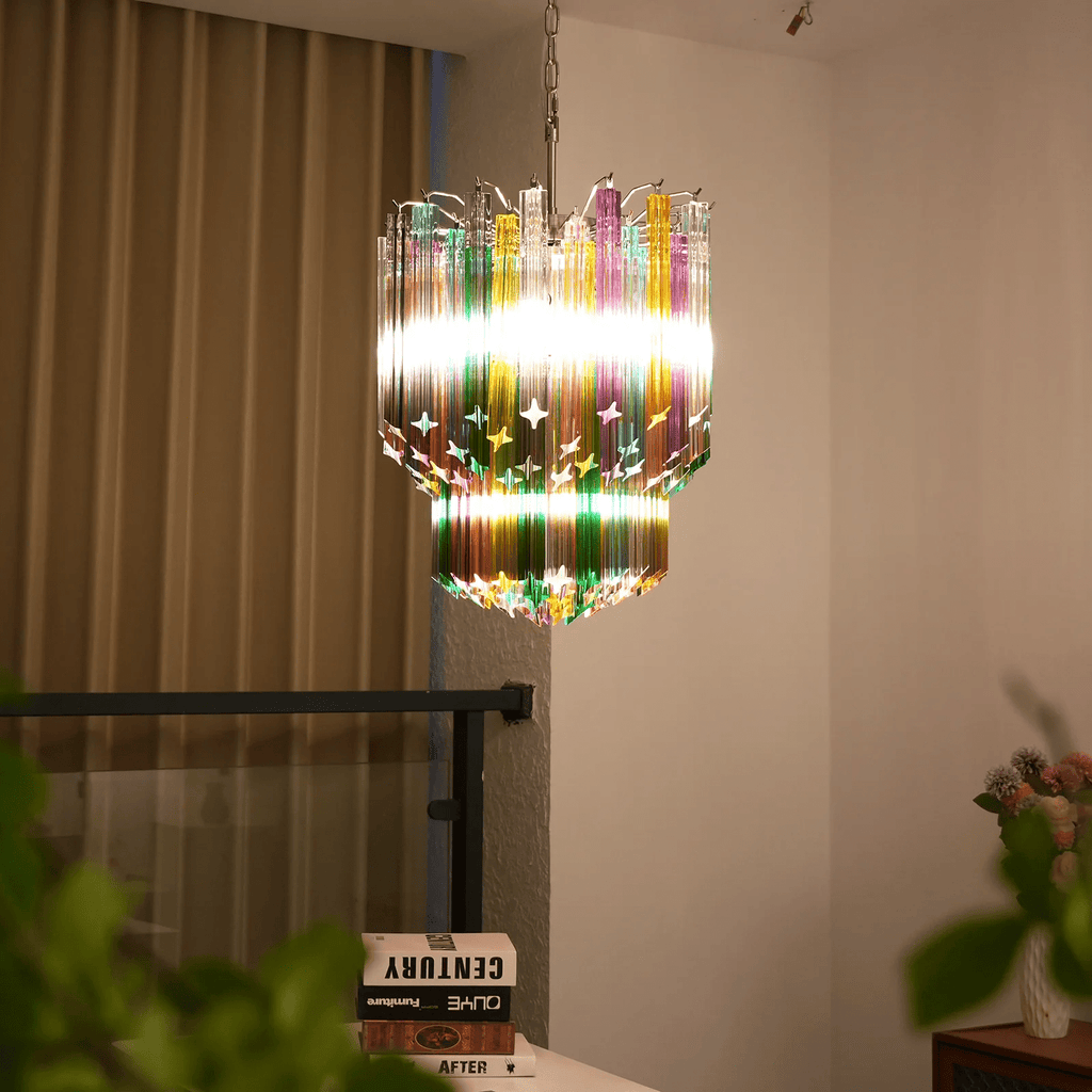 Prismatic Glass Colorful Chandelier Glass lighting by Bling Lighting Studio