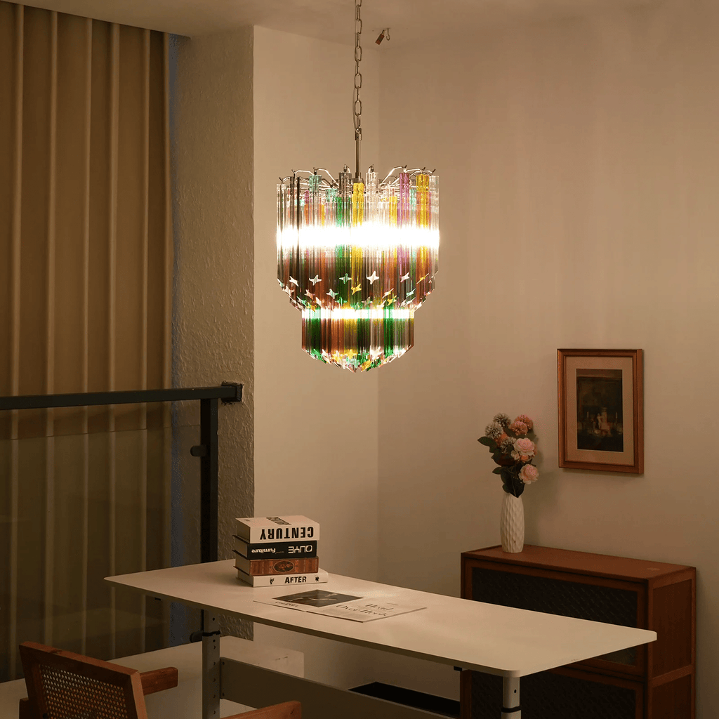 Prismatic Glass Colorful Chandelier Glass lighting by Bling Lighting Studio