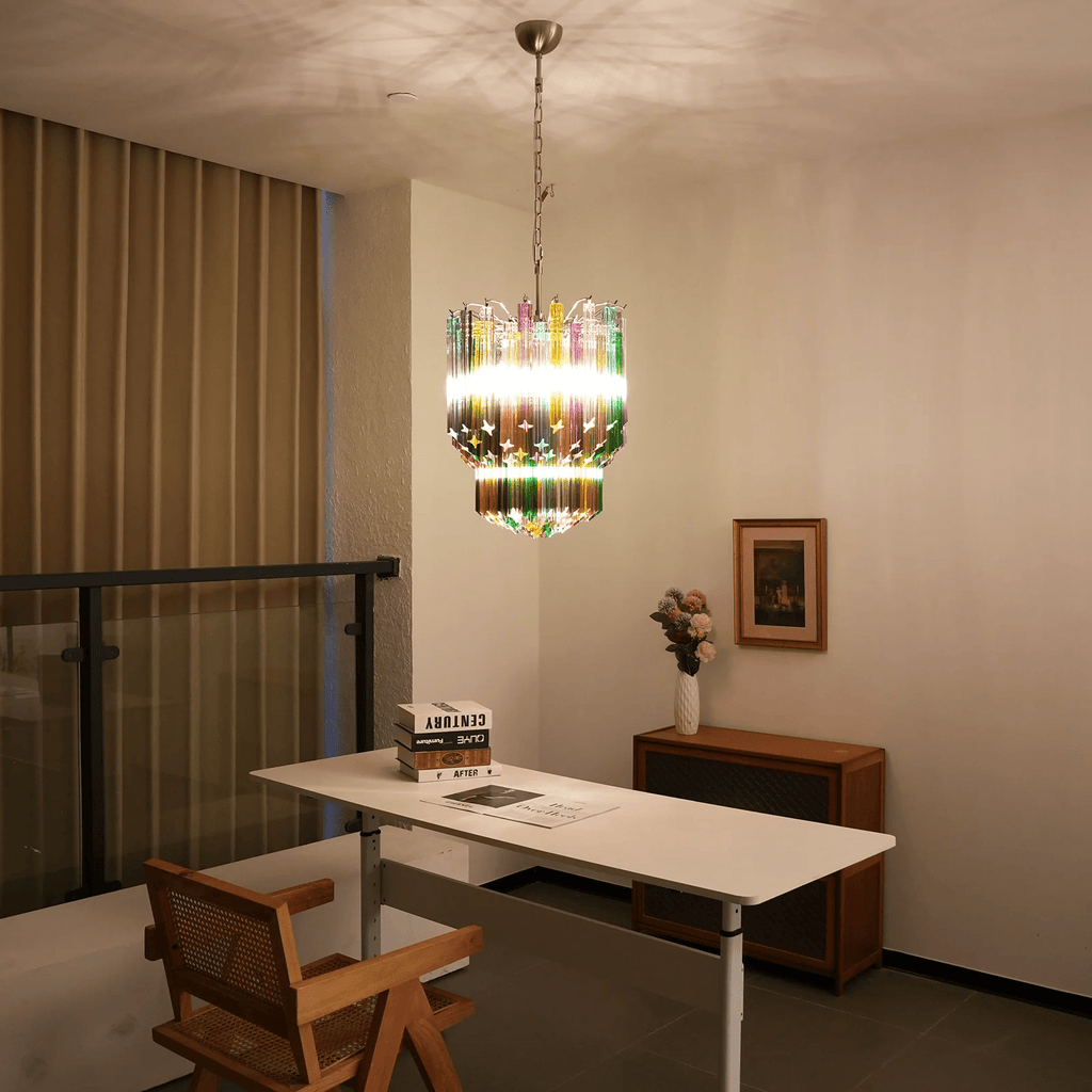 Prismatic Glass Colorful Chandelier Glass lighting by Bling Lighting Studio