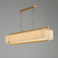 Premium Solstice Bar Alabaster Chandelier by Bling Lighting Studio