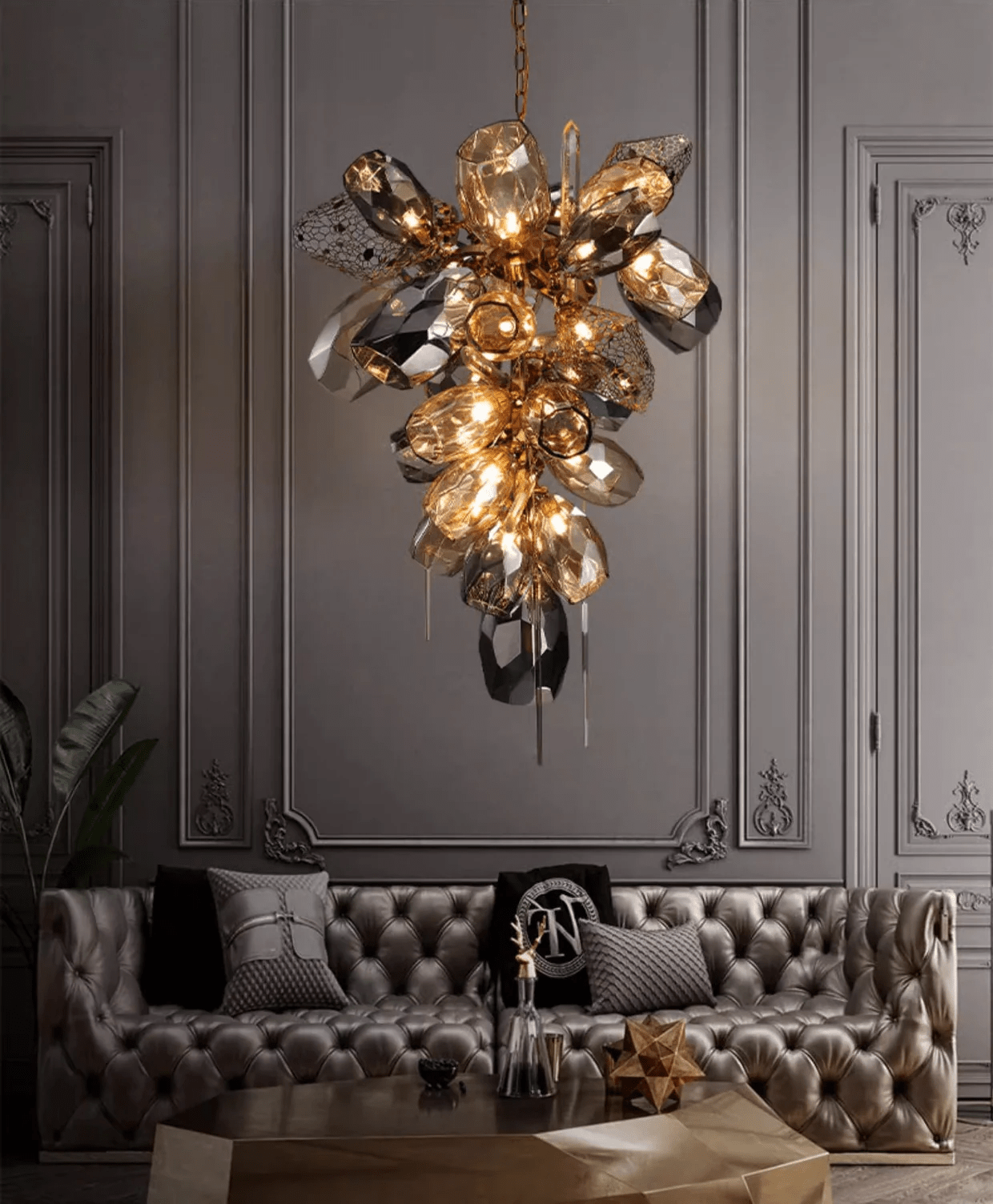 Premium Modern Art Glass Crystal Chandelier additional product view