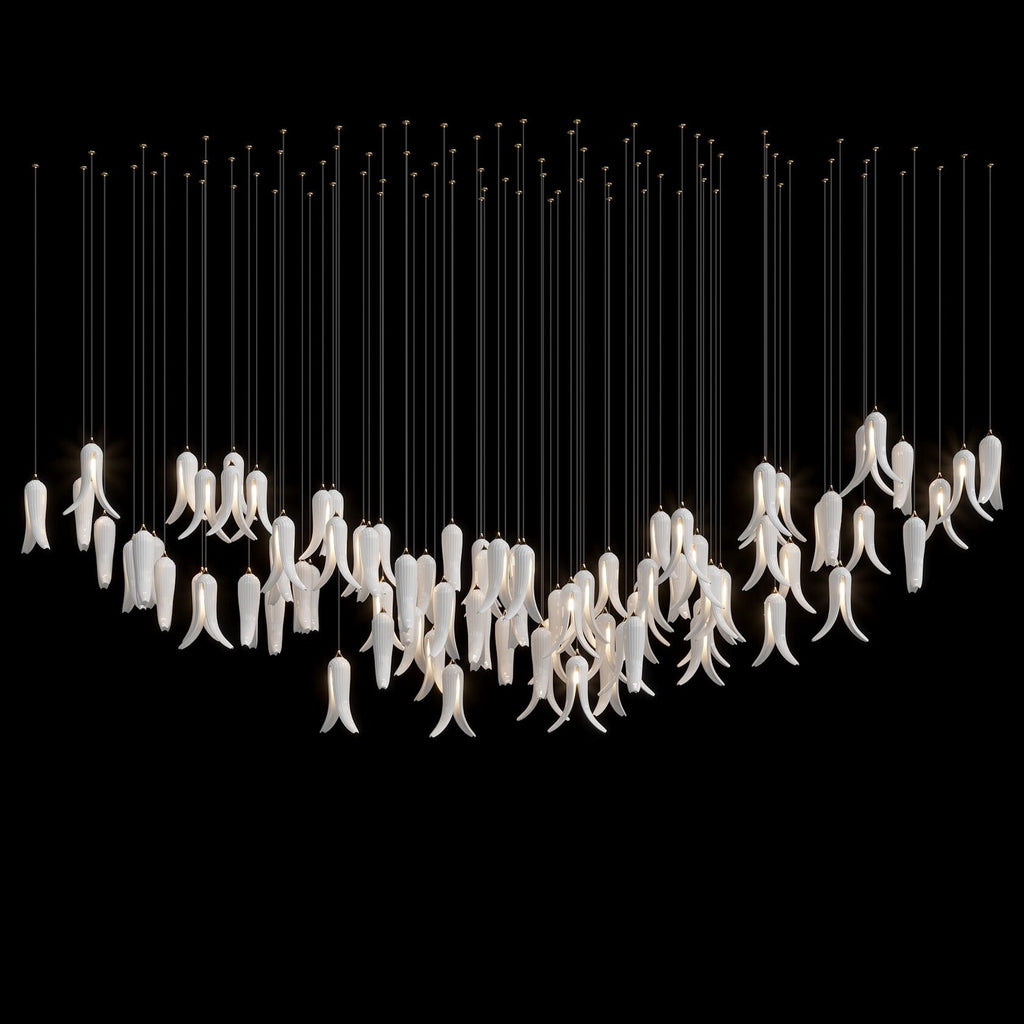 White Pepper Cascade Chandelier