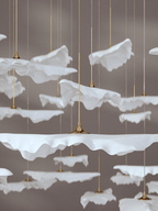 Leaf Twisted Sculptural Customize Chandelier