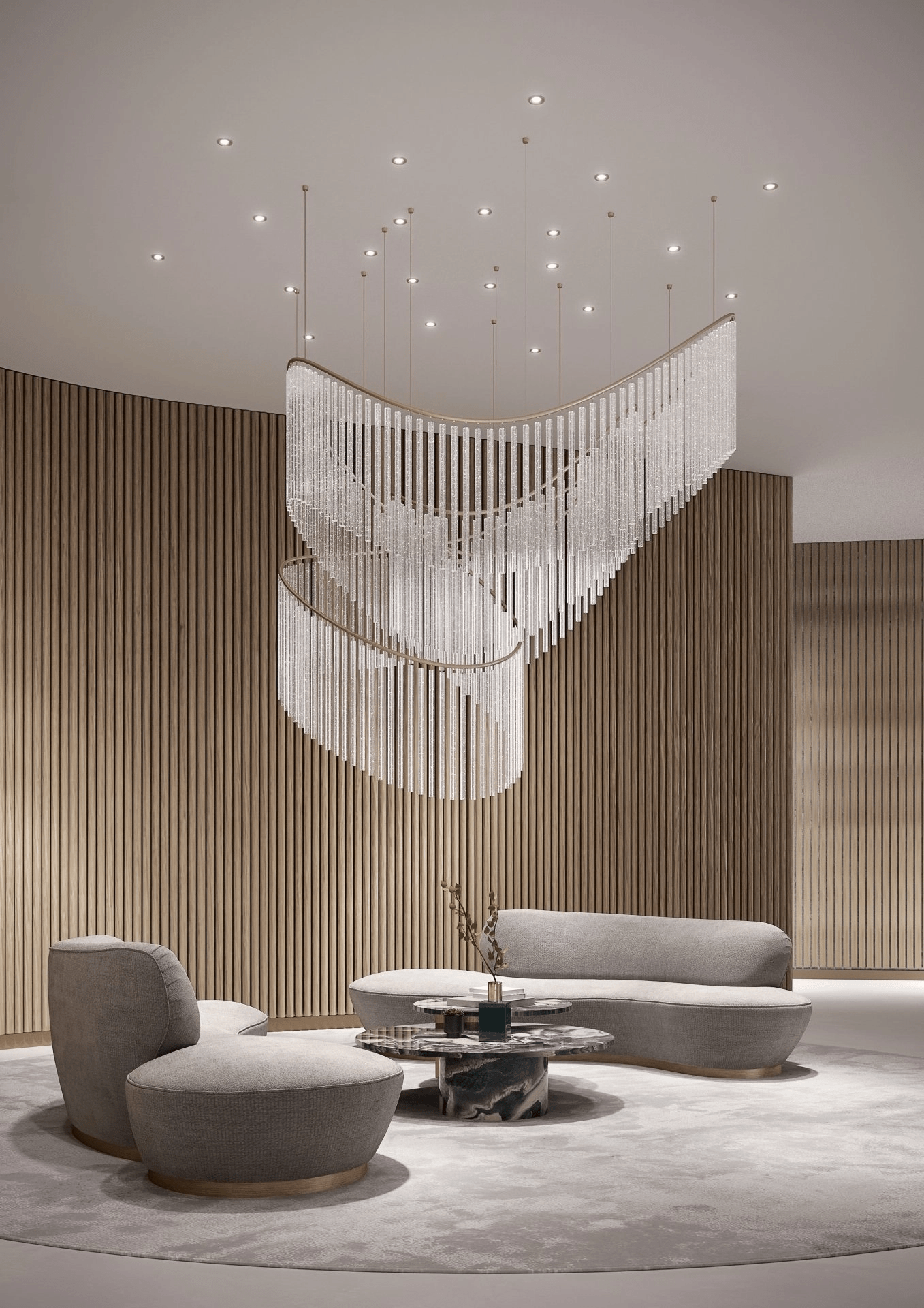 Luxury Fringe Waterfall Chandelier product image