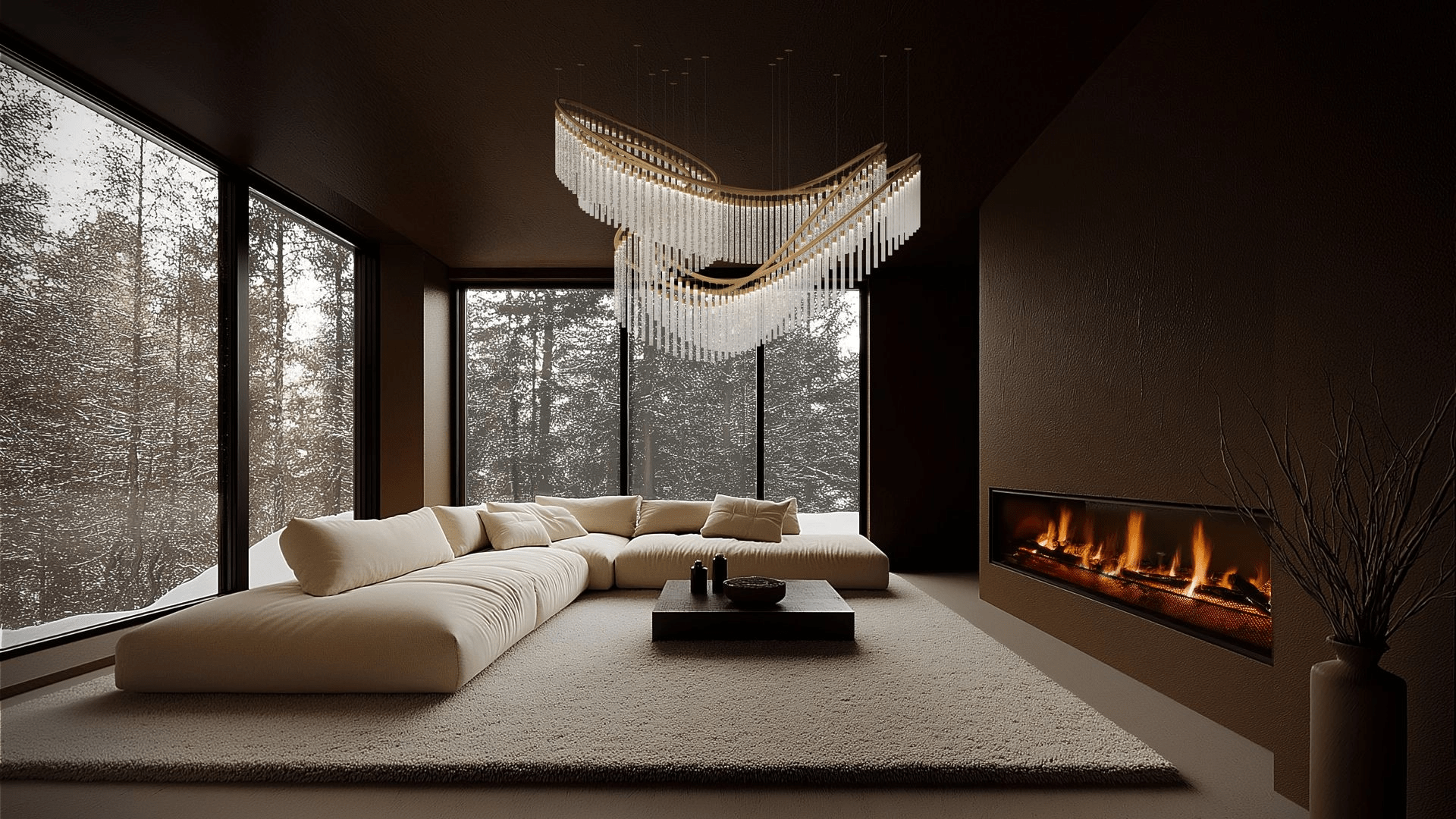 Luxury Waterfall Crystal Droplet Chandelier product image