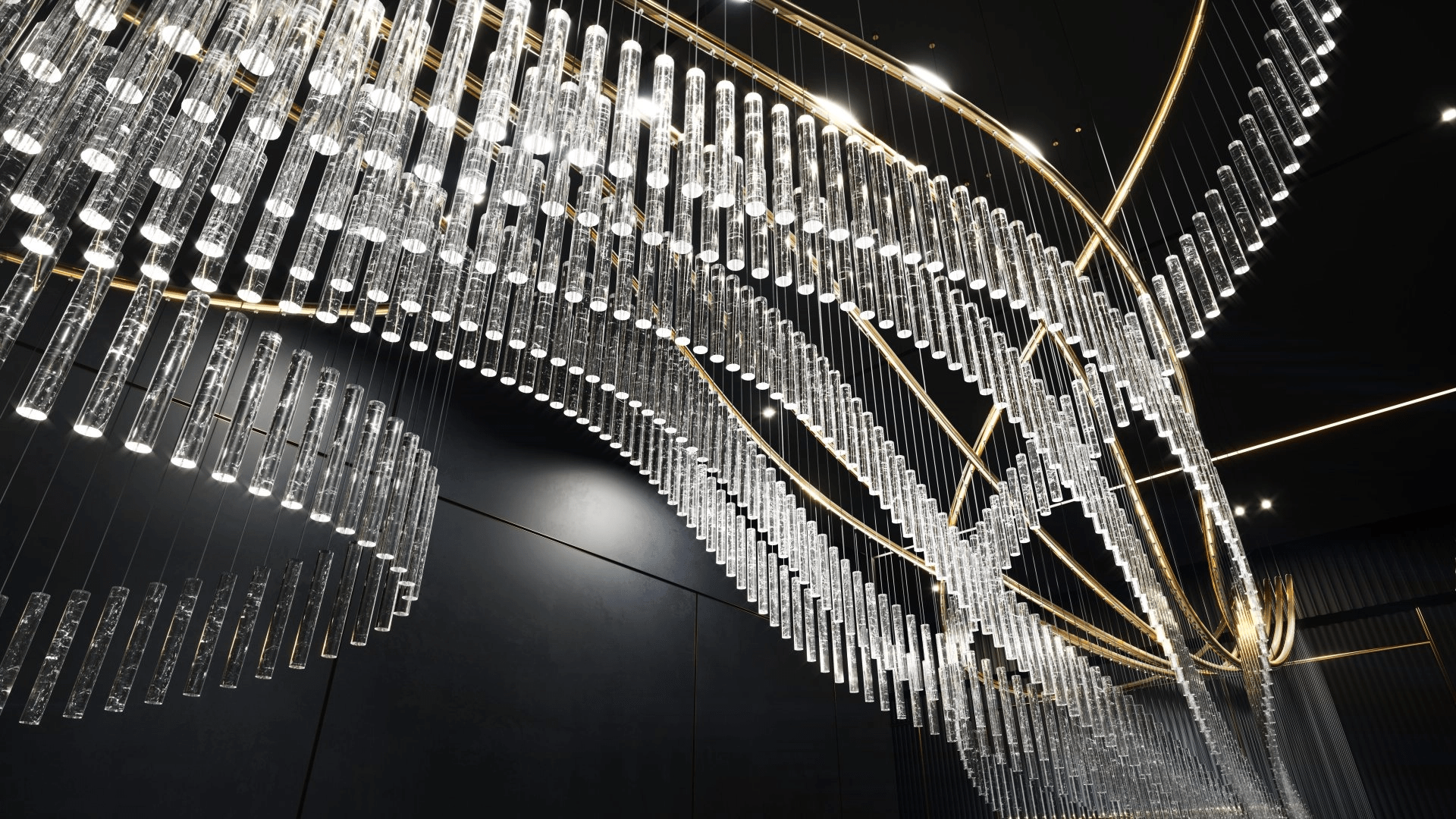 Luxury Fringe Waterfall Chandelier product image