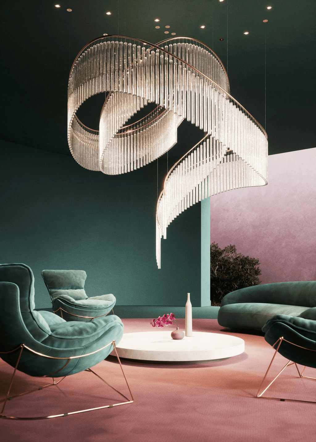 Luxury Waterfall Crystal Droplet Chandelier product image